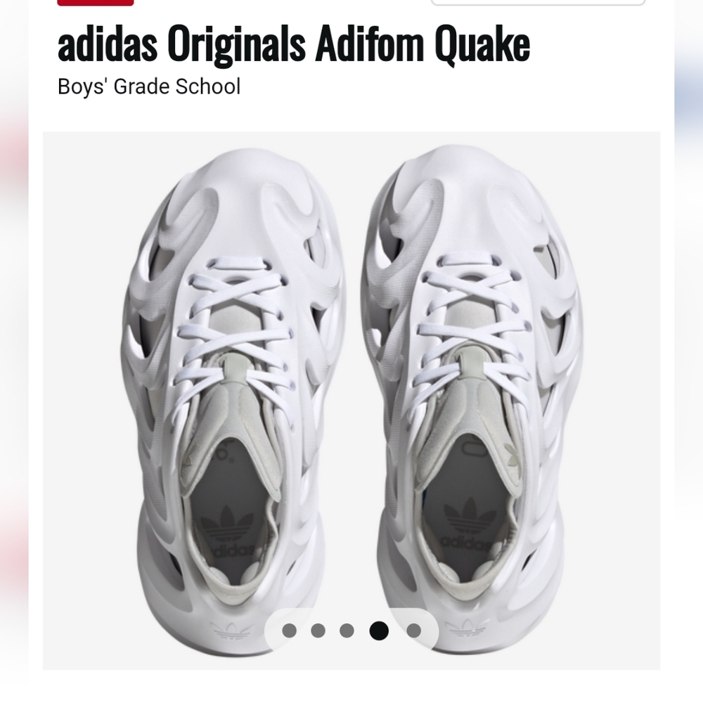 ADIDAS Originals Adifom Quake J Sneakers size US 6 In white